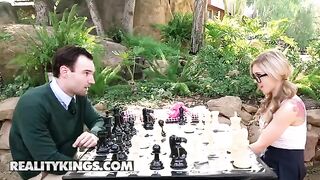 Nerdy teen Kali Roses gets fucked by a huge dick outdoors
