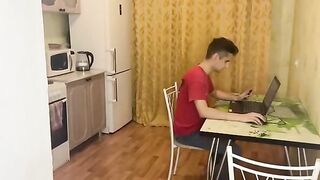 The computer broke down and was repaired by a friend, who also repaired the girl