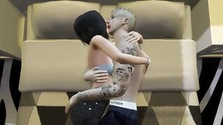 3D Hentai - porn with Justin and Selena in erotic action