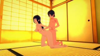 Hinata Hyuga is too shy to have sex in front of her classmates