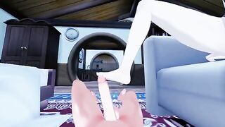 Foot job with the charming Lumine from Genshin Impact in stunning 3D hentai