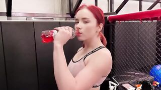 The red-haired beauty got her butt hammered after work out