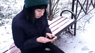 A beautiful girl helped a stranger and got intimate