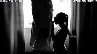 Couple gets fucked in public during quarantine, he cum on her face
