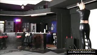 A blonde is fucked by two guys and gets full of cum