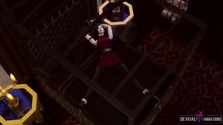 Ada Wong captured by a police zombie girl and fucked in an extreme way