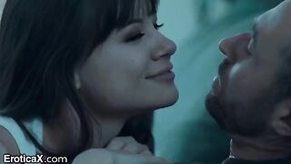 The cute couple has passionate and sensual sex right in the kitchen