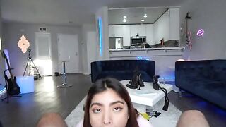 The sexual slut Hazel Heart tries to fit a big cock in her mouth