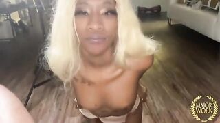 Skinny midget Mini Stallion gets her pussy railed hard and deep