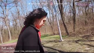 A walk in Nature ended up in a hot outdoor session