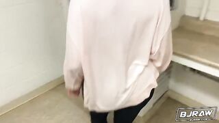 Siri Dahl gets her pussy filled with cum by BJRAW after giving a blowjob