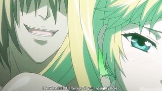 Hentai girl with a big ass is getting fucked by two guys