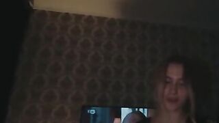Stepmom got her mouth filled with cum after blowing her stepson