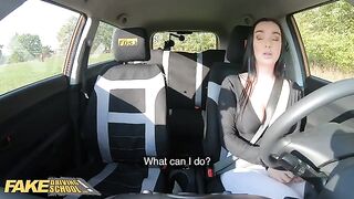 Pervert fake driving school instructor cheats with stunning student