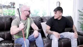 Brunette Latina Vienna Black gets fucked by a blind guy in public space