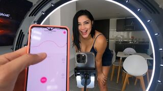 Public masturbation challenge with Martina Smith in a car, getting wild