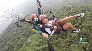 Colombian actress Mariana Martix squirts while paragliding in a steamy scene