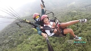 Colombian actress Mariana Martix squirts while paragliding in a steamy scene