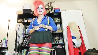 The clown girl is quitting her porn job