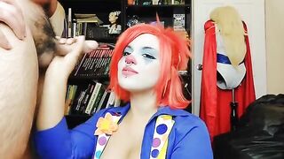 The clown girl is quitting her porn job