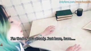 Schoolgirl responded to the teacher's curse with an ass offer