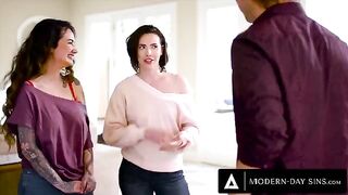 Casey Calvert and Arabelle Raphael share boyfriend's big dick