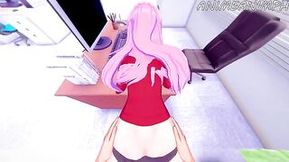 Shikimori Micchon gets fucked from behind in an intense anime scene