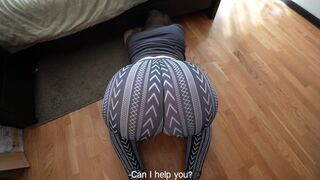 The stepsister is stuck again and thanks the stepbrother twice
