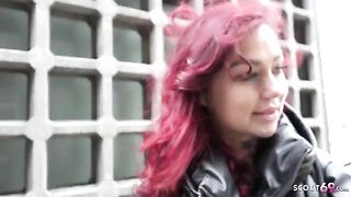 German college teen Ria Red gets fucked on camera