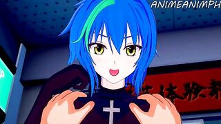 High School DxD Xenovia Quarta gets her pussy filled with cum in a hot hentai scene
