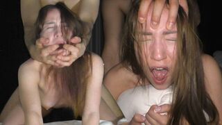 Petite college girl gets fucked hard by a huge cock