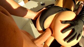 A girl is asking for anal sex and she gets it good and hard