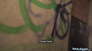 An 18-year-old babe gets fucked in the basement for cash