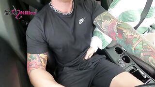 My slutty wife gave me a blowjob while driving
