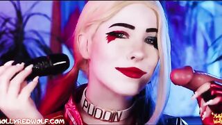 A big cock for the crazy Harley Quinn cosplay, straight from MollyRedWolf’s wild side