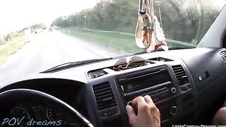 A cute chick hitchhikes and gets fucked by a guy in his car on Streetfuck