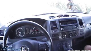 A cute chick hitchhikes and gets fucked by a guy in his car on Streetfuck