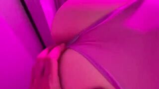 Public toilet sex with a hot girl and sloppy blowjob