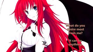 Rias welcomes her new servant - a hot hentai JOI scene awaits!