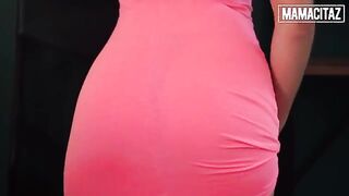 Casting with beautiful Latina newbie Shaira A, showcasing her big fake tits