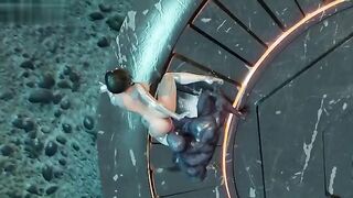 Hot girl Angelita fucks with a guy with an huge cock in this 3D Hentai