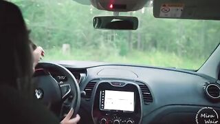 Two girls took a stranger guy to the forest for rough sex