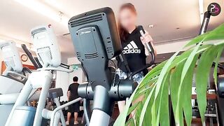 A hot session awaits after a sweaty workout with a stunning fitness girl