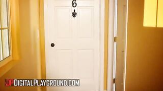 Clover seduces Scarlet Red and a neighbor, showcasing intense passion in HD