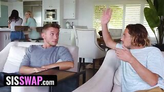 Pervert dudes pretend to be stepsisters' BF, fucked them hard in a steamy swap