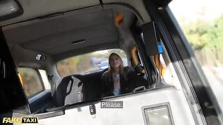 Jayla De Angelis wraps her gloves around the cabbie's cock in a steamy scene