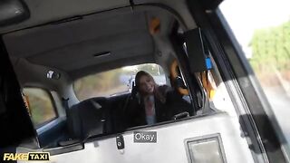 Jayla De Angelis wraps her gloves around the cabbie's cock in a steamy scene