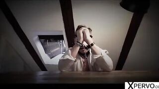 Two step sisters share their new sex slave in an intense encounter