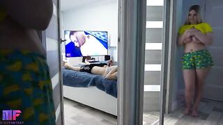 The stepdaughter continued to spy on her stepfather, continuing where they left off (Part 1)