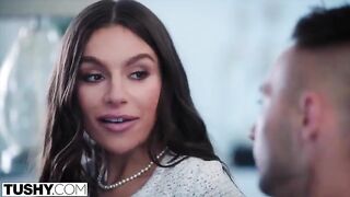 A beautiful brunette named April has her first anal experience in this stunning TUSHY video
